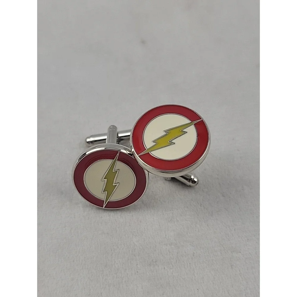 Justice League Flash Silvertone Cufflinks